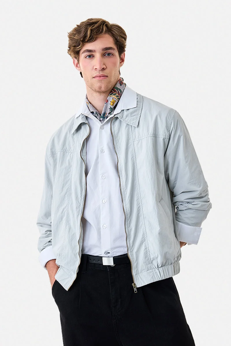 SNITCH Crushed Zipper Bomber Jacket